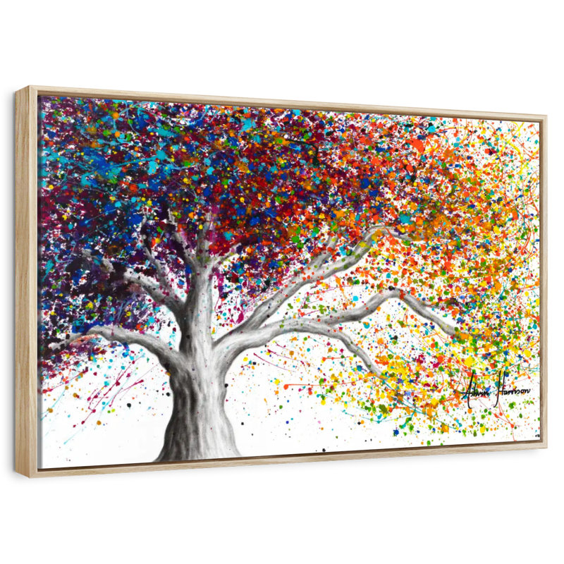 La couleur des rêves, Cadre flottant en bois naturel, 46 po x 31 po