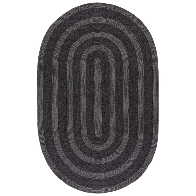 Braided 265 Hand Woven Performance Machine Washable No Pattern Rug, Oval 5' x 8'