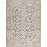 Hand-Knotted High-Quality Beige and Multi-Colored Area Rug