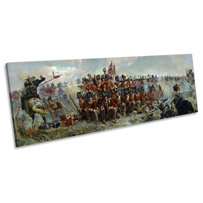 Elizabeth Thompson 28th Regiment At Quatre Bras - Wrapped Canvas Panoramic Print