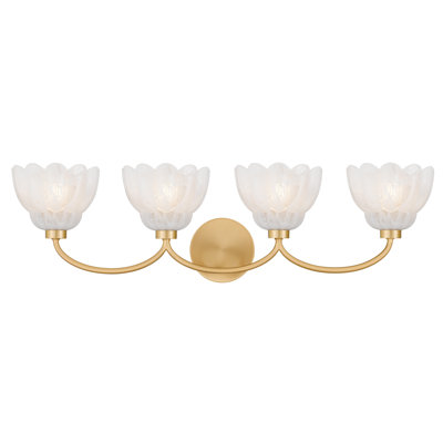 Whitecap 4-Light Brushed Gold Vanity Light