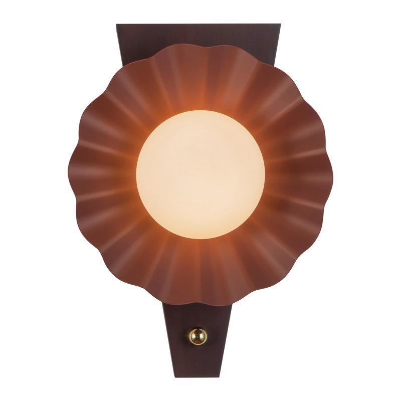 Furrow 12-in Red Wall Sconce, Red
