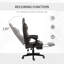 Fauteuil de jeu en cuir polyuréthane de bureau de course avec dossier inclinable, dossier lombaire et hauteur réglable-1587123484