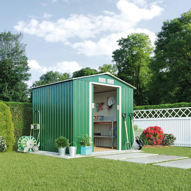 Dakota Fields Steel Roofing Kit, 128cm H x 45cm W x 0.48cm D, Green