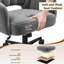 Fauteuil de coiffeuse pivotant à dossier arqué avec fonction d'inclinaison et accoudoirs-1073328751