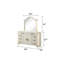 Miroir Jasmine avec éclairage latéral à DEL en bois beige
