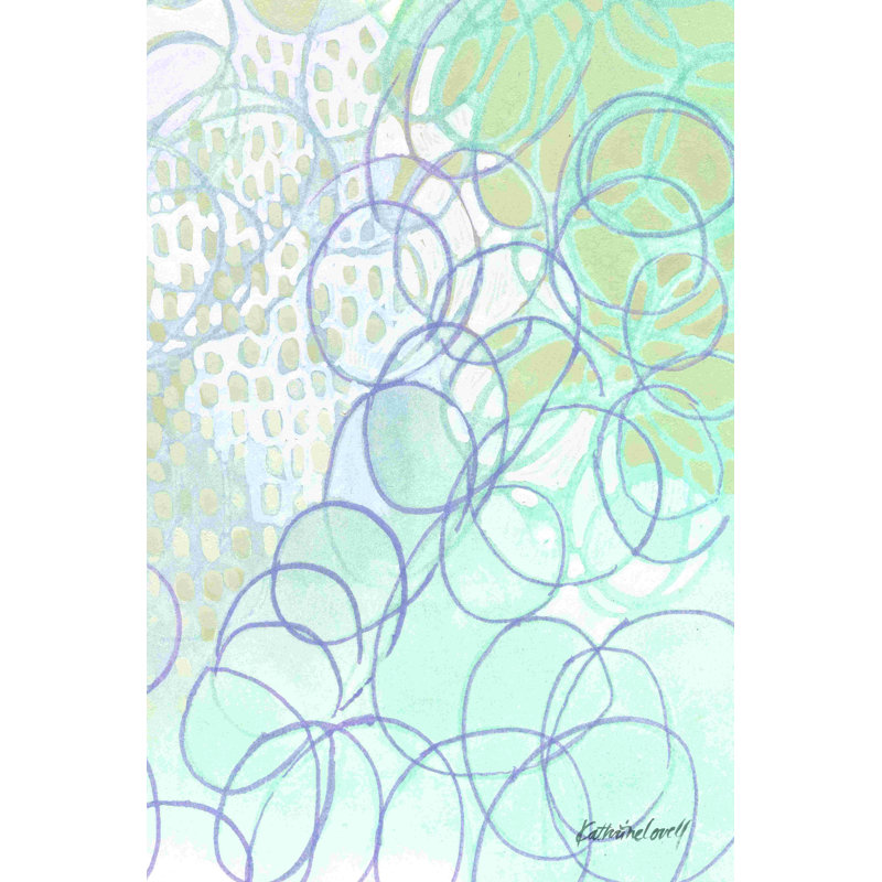 «Ecstatic III» par Kathrine Lovell, peinture sur toile tendue, H 18 po x l 12 po, Toile tendue