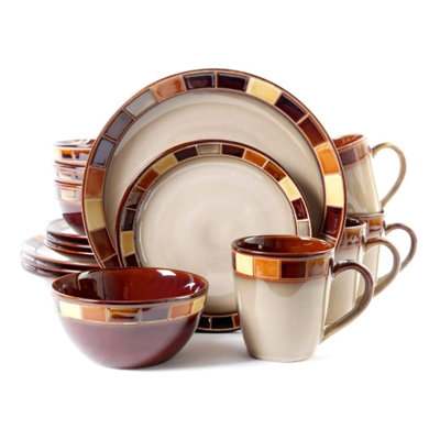 Elite Casa Estebana 16 Piece Dinnerware Set, Service for 4