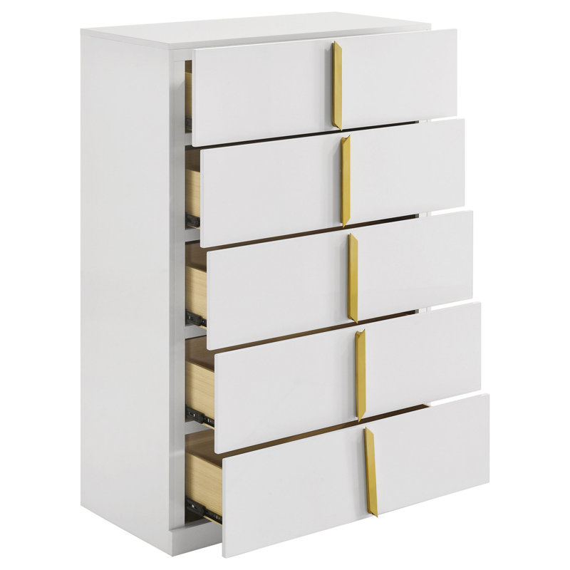 Commode de chambre 5 tiroirs Lauryn
