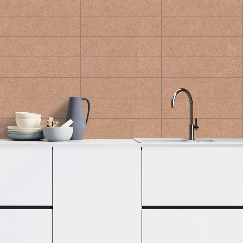 Artistic Freedom 6"X24" Porcelain Stone Look, Blush