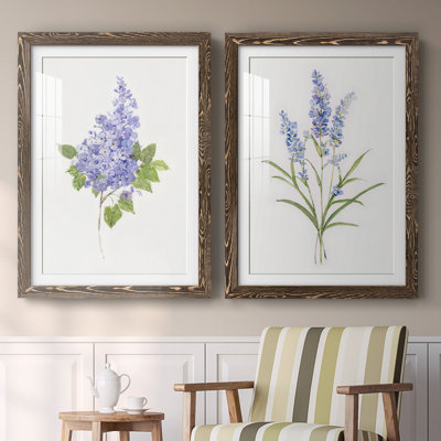 Reproduction encadrée de qualité lilas - délicat prêt à accrocher