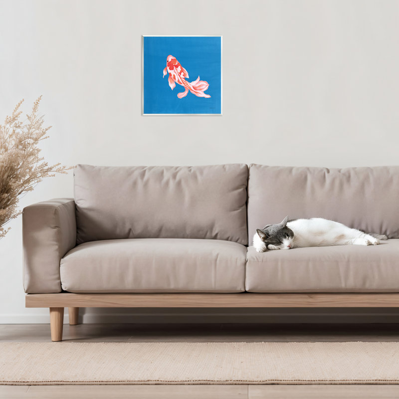 Plaque murale bleue Koi Fish