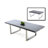 Breta Extendable Crocodile Lacquer Base Dining Table