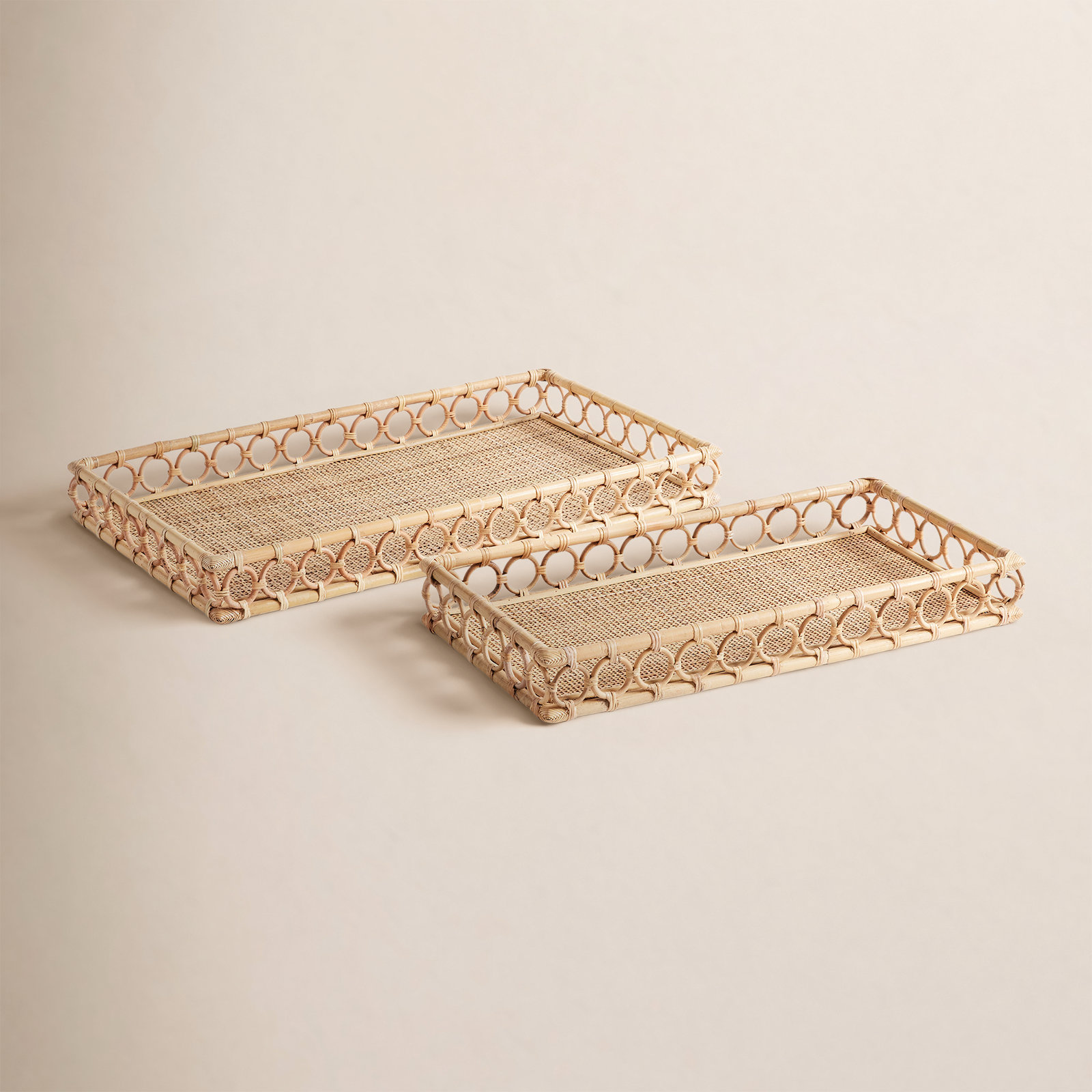 Jalisa Trays, 3.25" H x 27.5" W x 15.5" D, Rectangle