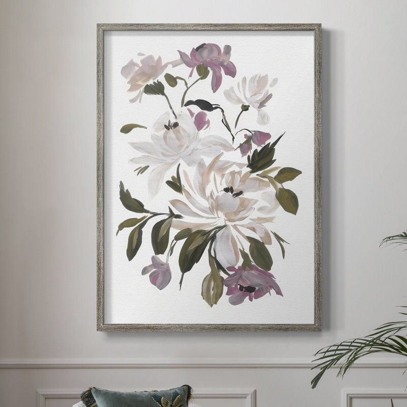 «Spring Fling Bouquet V», reproduction encadrée - bois massif, H 15 po x l 12 po