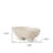 8" Cream Ceramic Oval Pedestal Centerpiece Bowl
