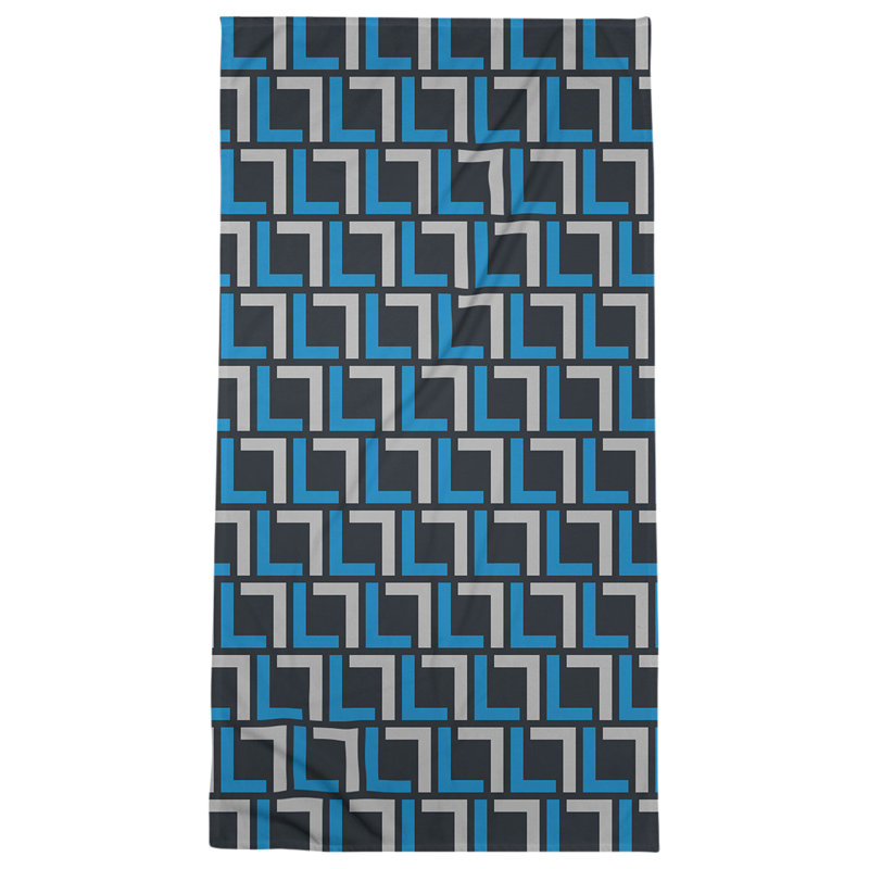 Serviette de bain, Black/Carolina Blue/Silver