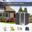 Outsunny 5ft x 4.3ft Outdoor Metal Storage Shed with Sliding Door Sloped Roof