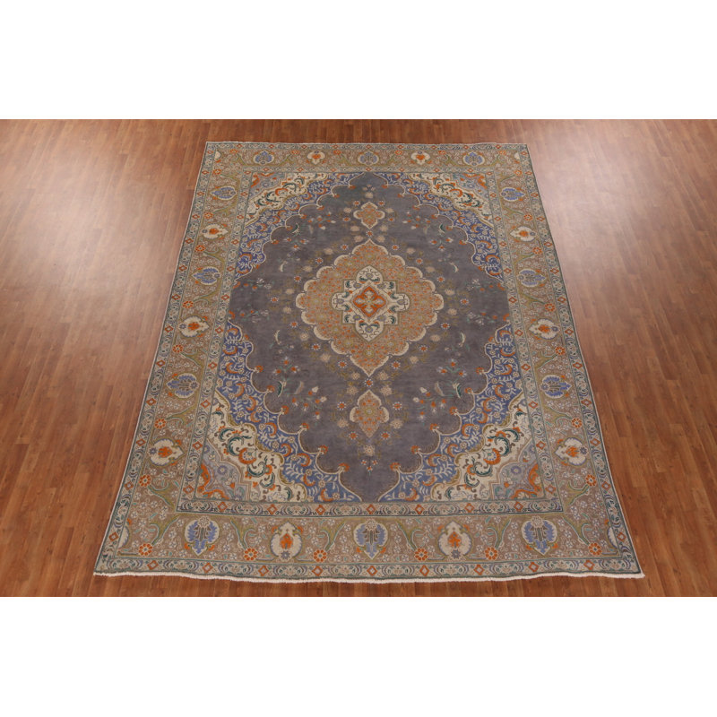 Tapis traditionnel en laine lilas 10 x 13