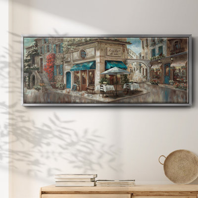 Corner Café- Framed Canvas