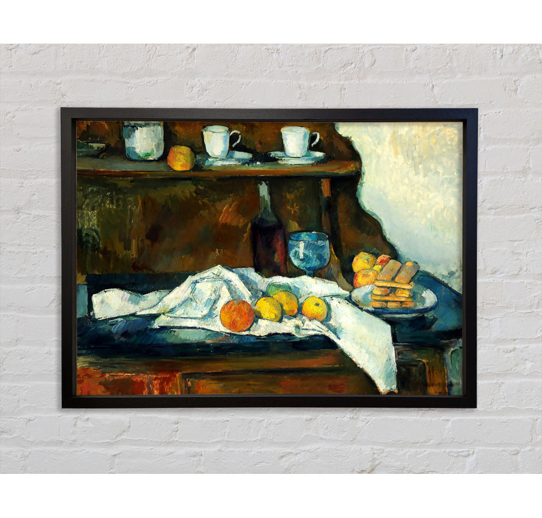 Das Buffet von Paul Cezanne - Einzelbildrahmen Kunstdrucke auf Leinwand