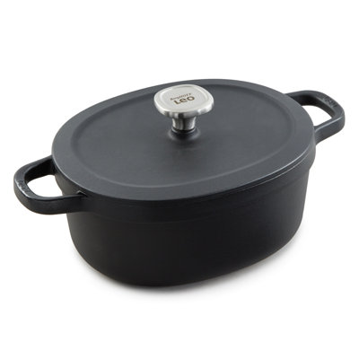 BergHOFF Leo Graphite 5qt. Enameled Cast Iron Oval Stockpot