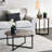 Gateshead Jamestown Round Coffee Table Rustic Wood Grain and Metal-248254917