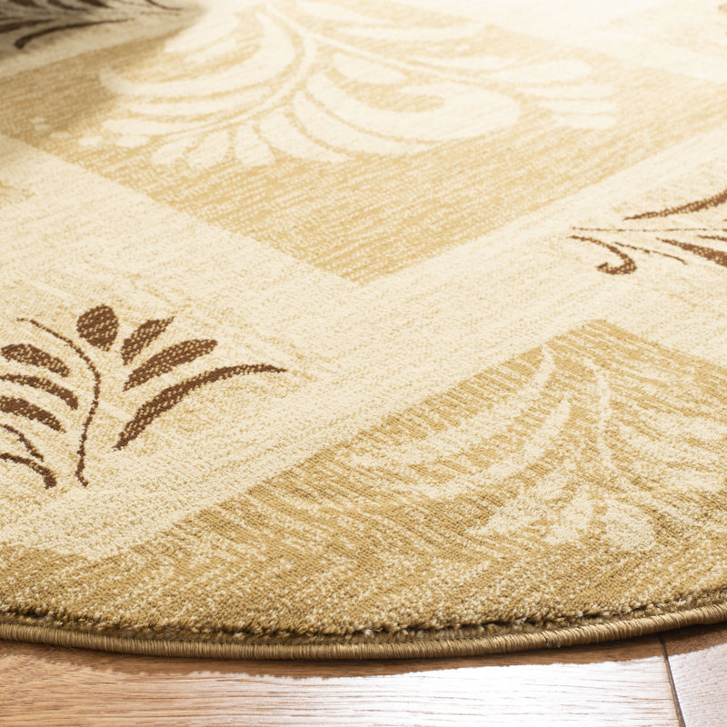 Klose Performance Floral Rug, Round 5'3"