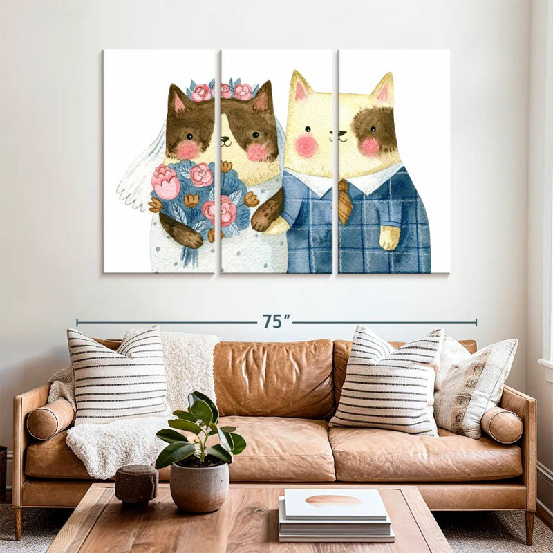 Brampt Cat Wedding, 42" H x 65" W