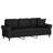 Vidaxl 3-Seater Sofa Black Velvet 3-Seater Sleek 3-Seater Sofa-85858376-122003877-124238719