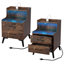 Table de chevet, ensemble de 2 avec station de charge rapide-470806453-470806452