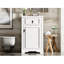 Meuble-lavabo de 20 po, lavabo en céramique, porte à fermeture en douceur, tablette réglable et rangement fixé à la porte, blanc, moderne pour porte de salle de bain à fermeture en douceur, petits espaces-1121146607