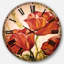 Trois coquelicots - horloge murale traditionnelle-36845453
