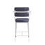 Ensemble de chaises à hauteur de comptoir en tissu gris et blanc (ensemble de 2)