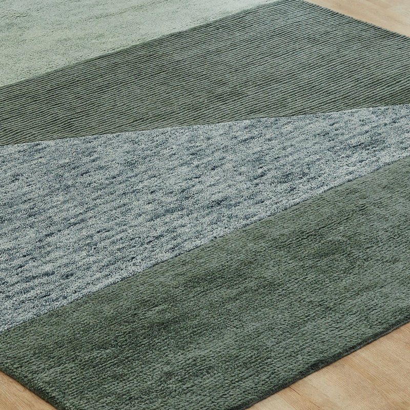 Arlo Evergreen Horizon Hand-Tufted Machine Washable Wool Area Rug, 7'6" x 9'6"