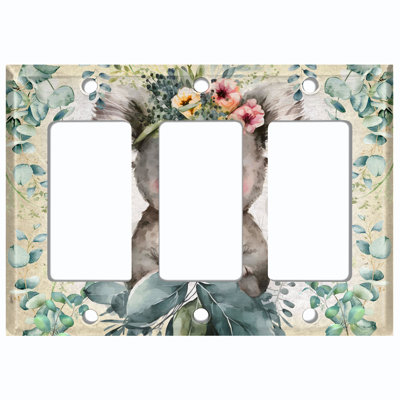 Animals 3 - Gang Toggle Light Switch Standard Wall Plate