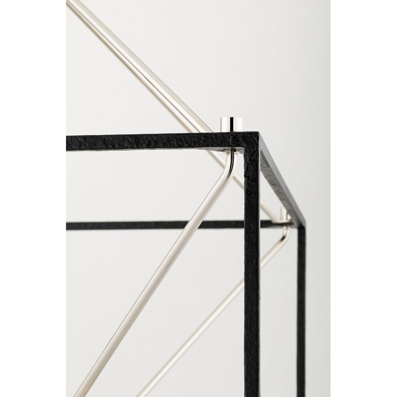 Glendale - 25 Light Chandelier - Aged Brass/Black Finish, Polished Nickel
