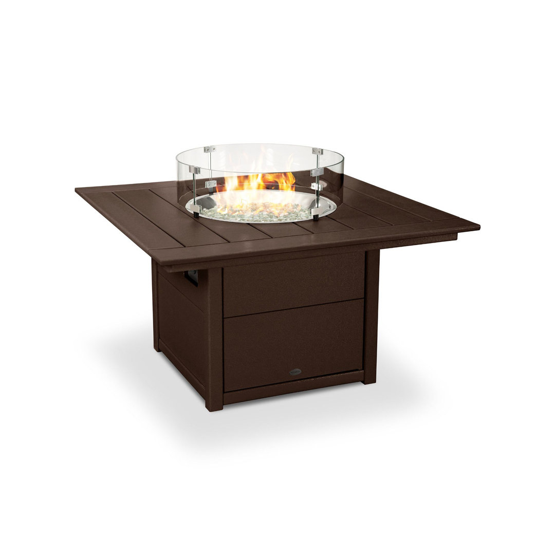 POLYWOOD Square 42" Fire Pit Table POLYWOOD® 