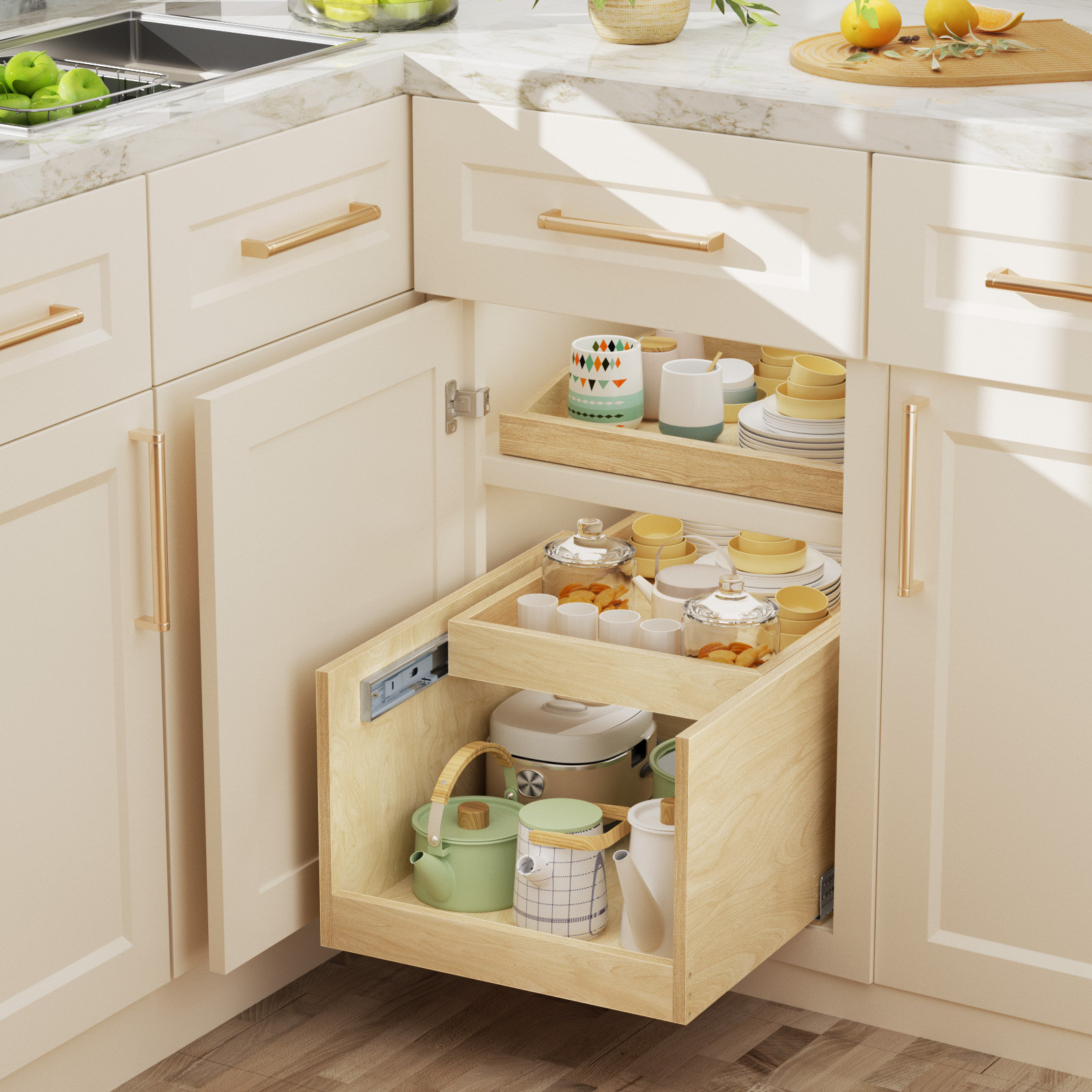 Rebrilliant Chrishay Wood Pull Out Drawer & Reviews | Wayfair