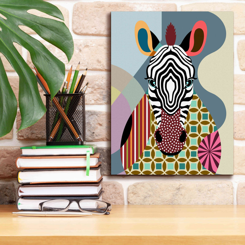 " Spectrum Zebra " by Lanre Adefioyue, 16" H x 12" W x 0.75" D