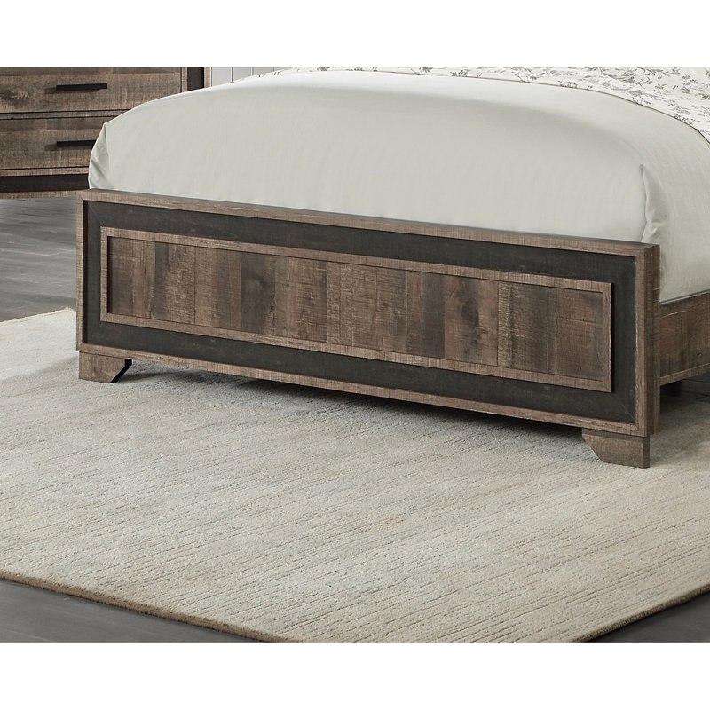 Queen Size Bedroom Headboard Bed, Oak Finish Wooden Furniture Transitional Style Headboard,