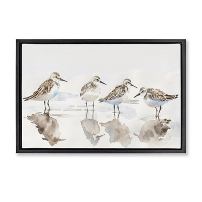  «Sandpipers Shore Reflection Floater» par Petal Prints Design