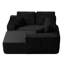 Canapé modulaire de 104 po avec méridienne en forme de L et poches latérales, conception modulaire moderne, assise profonde, canapé rembourré pour le salon / chambre à coucher, sans assemblage requis (tissu moelleux), noir, droite-402204064-402204070