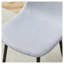 Ensemble de table de salle à manger 7 pièces avec tablette de rangement, plateau en faux marbre blanc et 6 chaises en lin gris clair-491134547-491134552-491134558