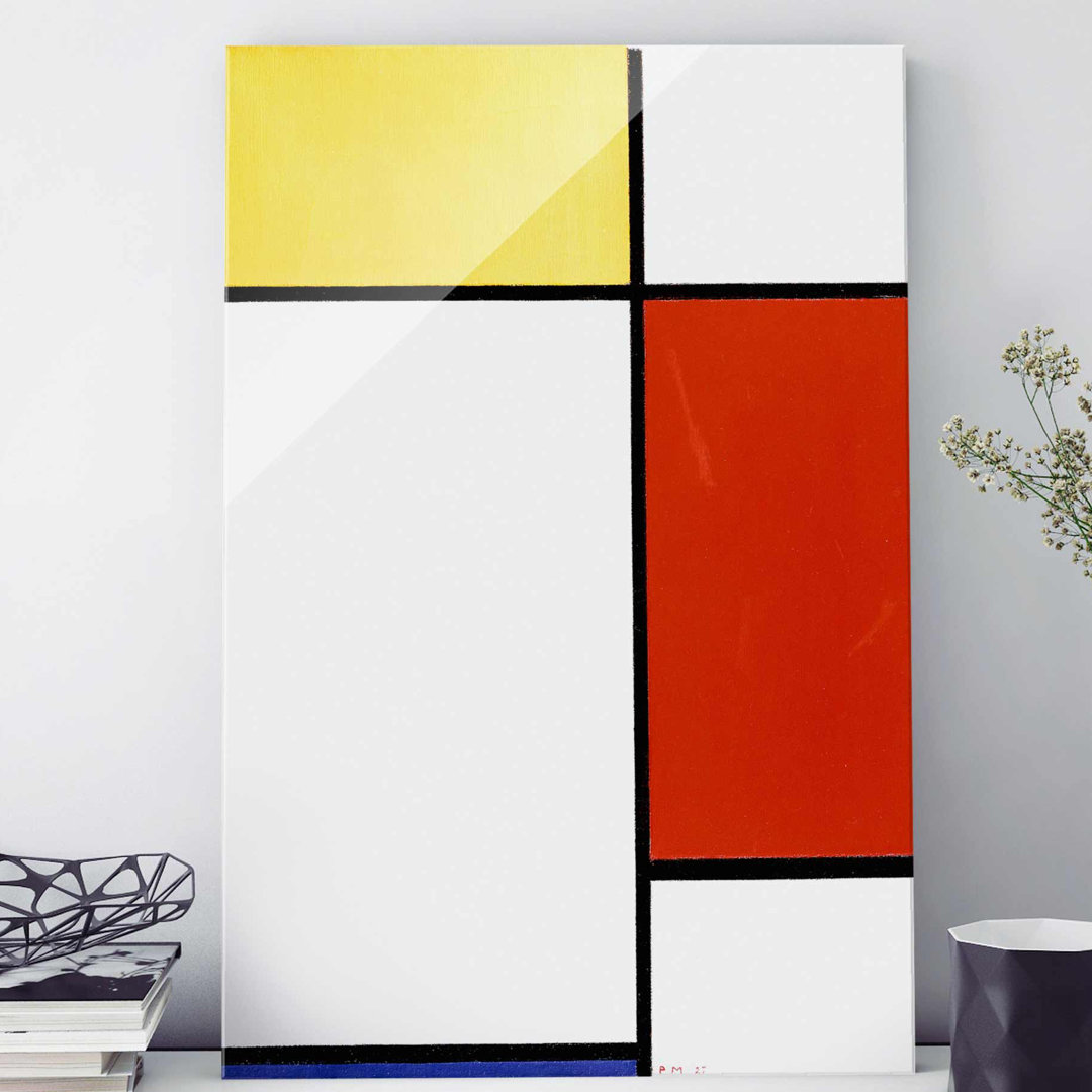 Glasbild Komposition I von Piet Mondrian