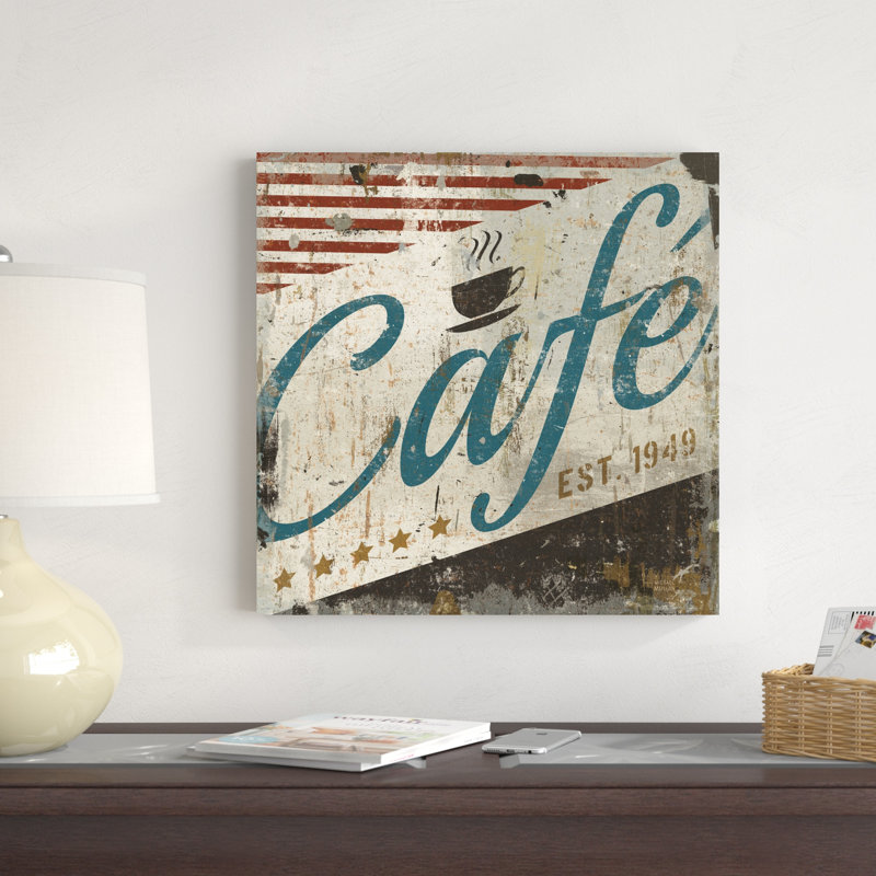 Enseigne de café rétro, H 20 po x l 20 po