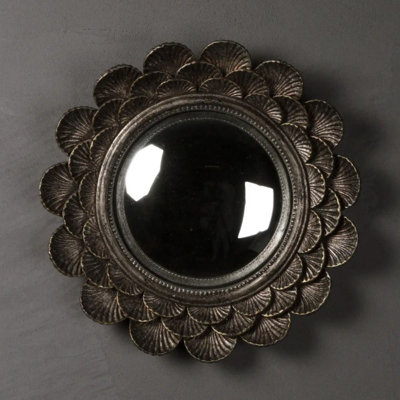 Small Convex Mirror Silver Shells