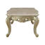 Table basse, plateau en marbre naturel et finition ivoire