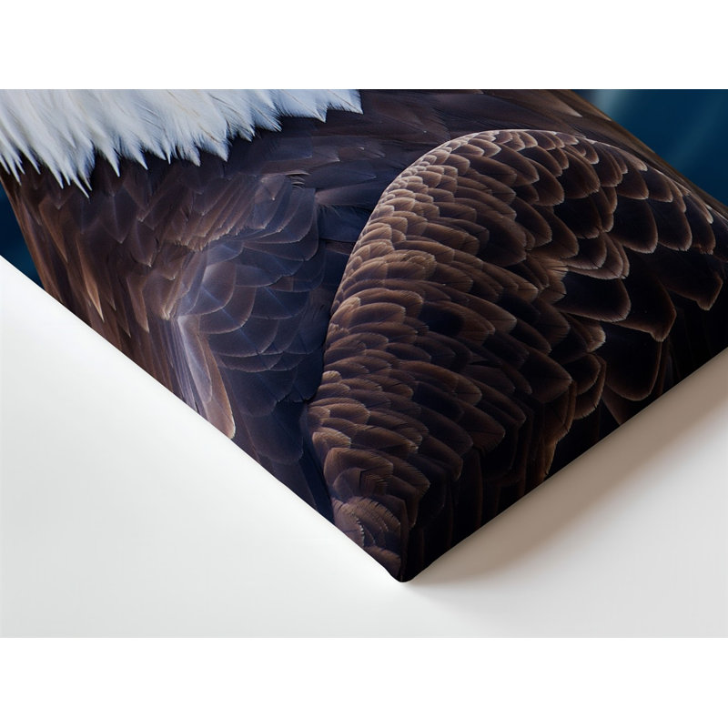 Toile, "Aigle chauve majestueux en profil" mettant en vedette ses caractéristiques frappantes, y compris un bec jaune vif et un perçage intense