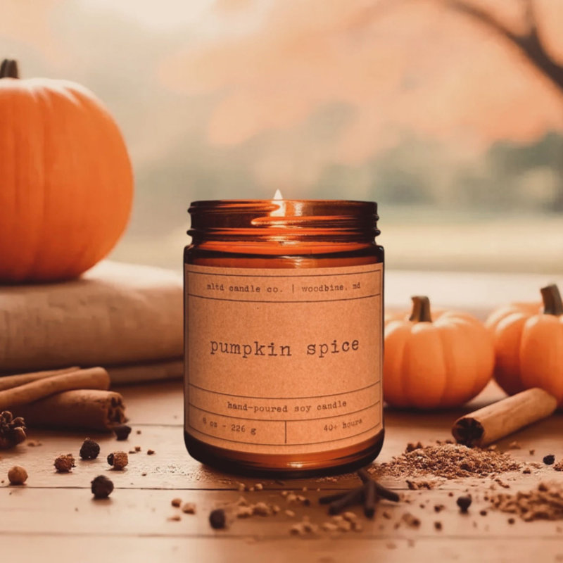 Bougie parfumée citrouille et épices